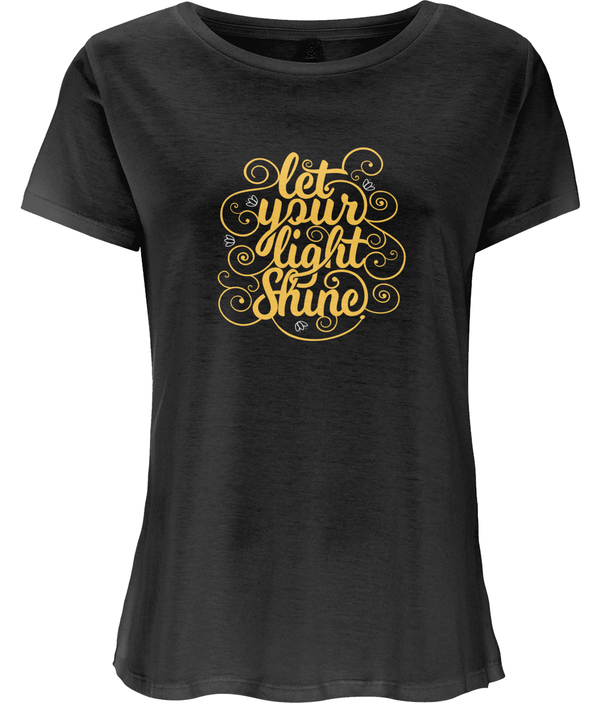 T-Shirt Femme Bio  'let your light shine ' - motiVale Design