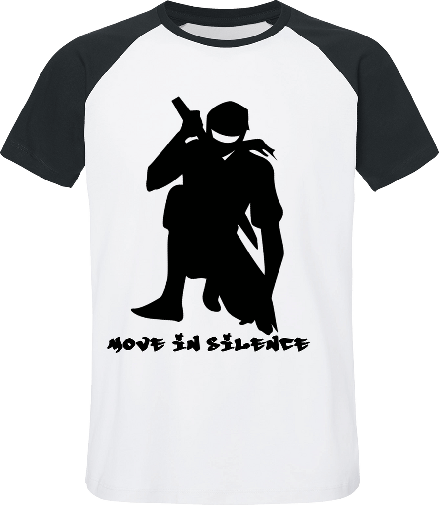 T-shirt Bio Unisexe Black Ninja "Move in silence" - motiVale Design