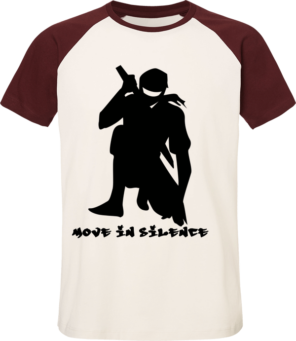 T-shirt Bio Unisexe Ninja "move in silence" - motiVale Design