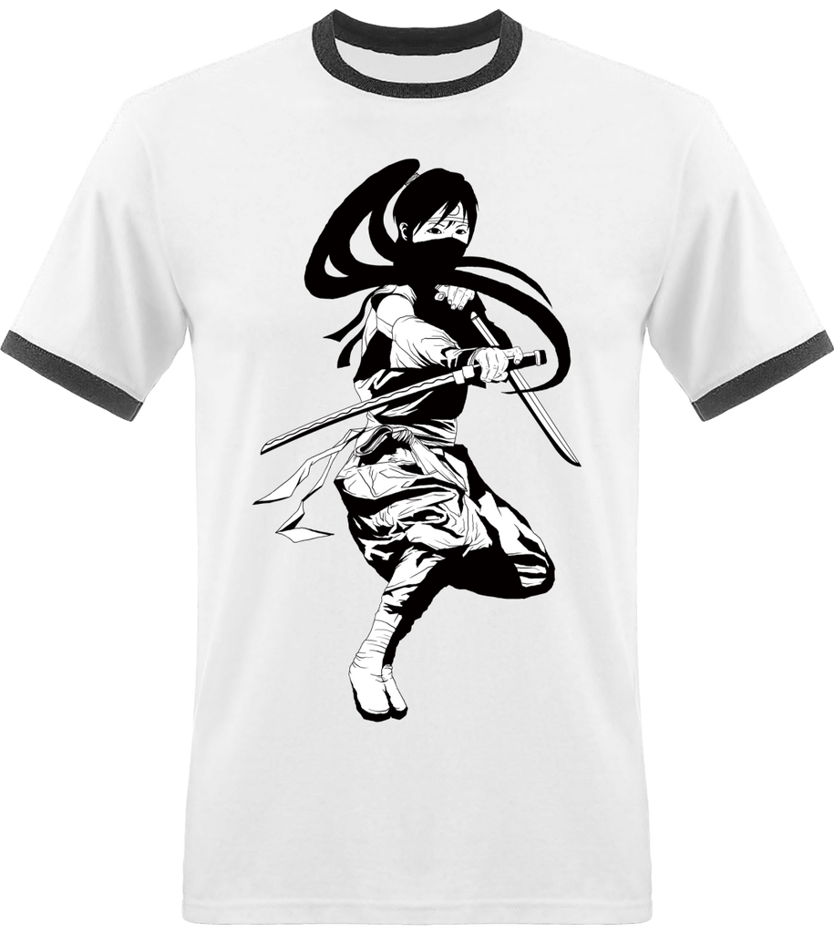 T-shirt Fashion Homme Ninja Bords Contrastés - motiVale Design