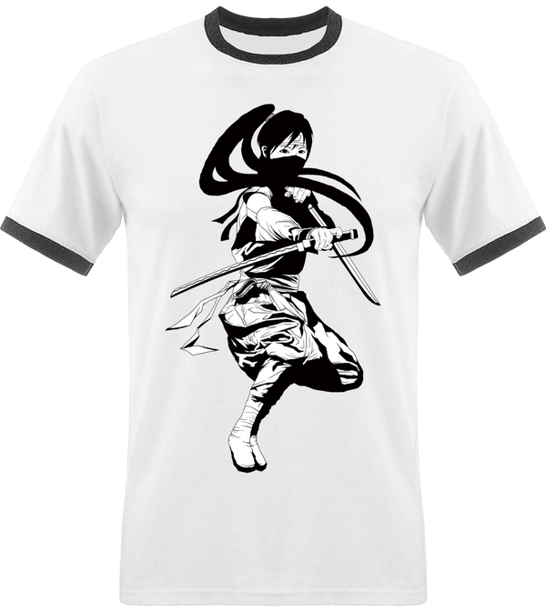 T-shirt Fashion Homme Ninja Bords Contrastés - motiVale Design