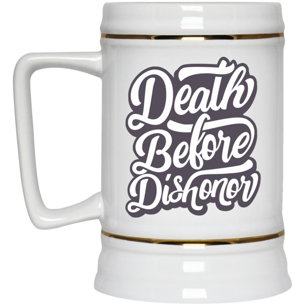 Chope à bière avec logo original "Death before deshonor" - motiVale Design