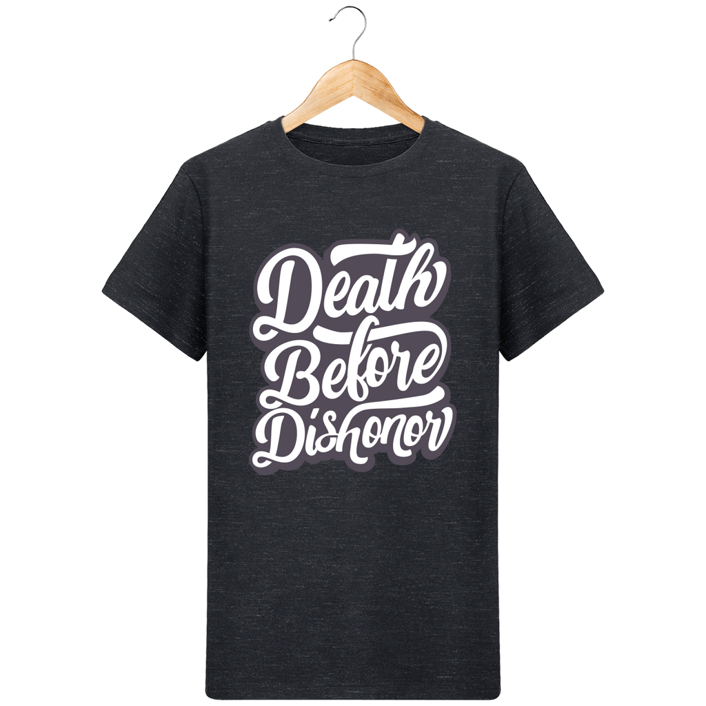 T-Shirt Bio homme  Col rond "Death before Deshonor" - motiVale Design