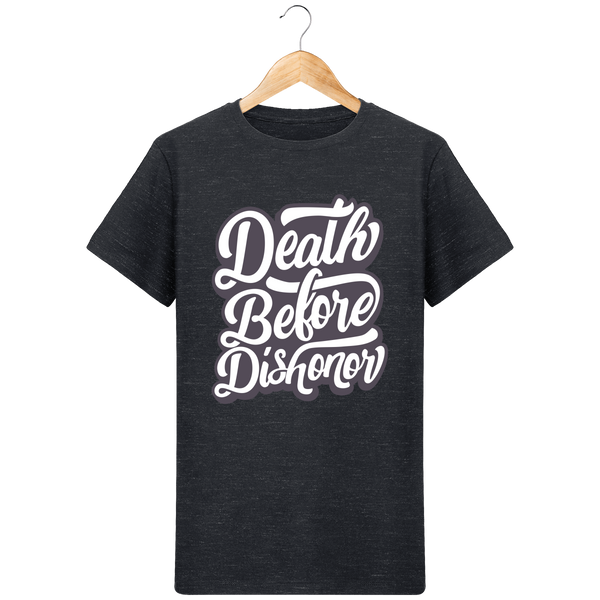 T-Shirt Bio homme  Col rond "Death before Deshonor" - motiVale Design
