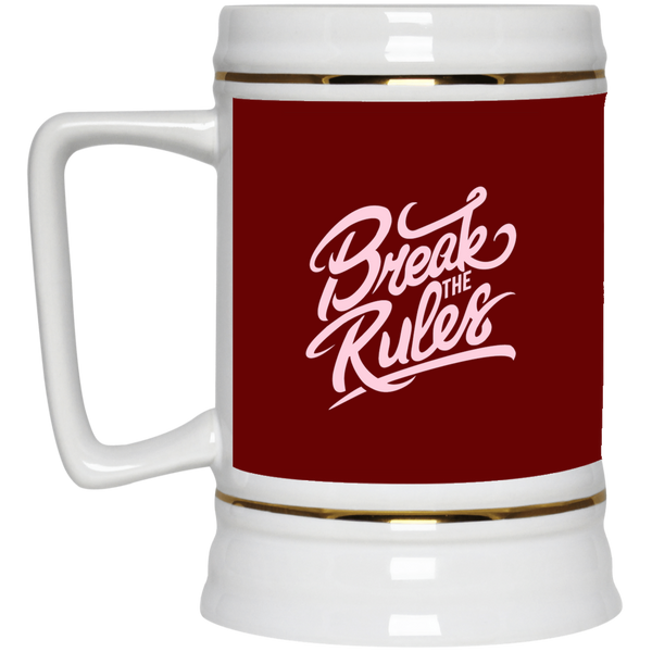 Chope à bière avec logo original "break the rules" - motiVale Design