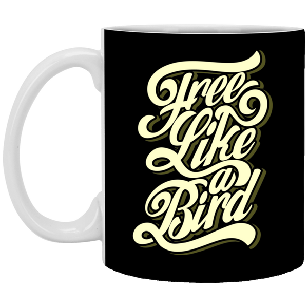 Mug coloré avec logo "Free like a bird" - motiVale Design