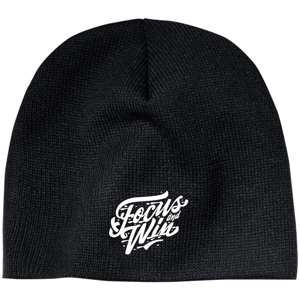 Bonnet logo  "Rester concentré et gagner" Focus and Win - motiVale Design