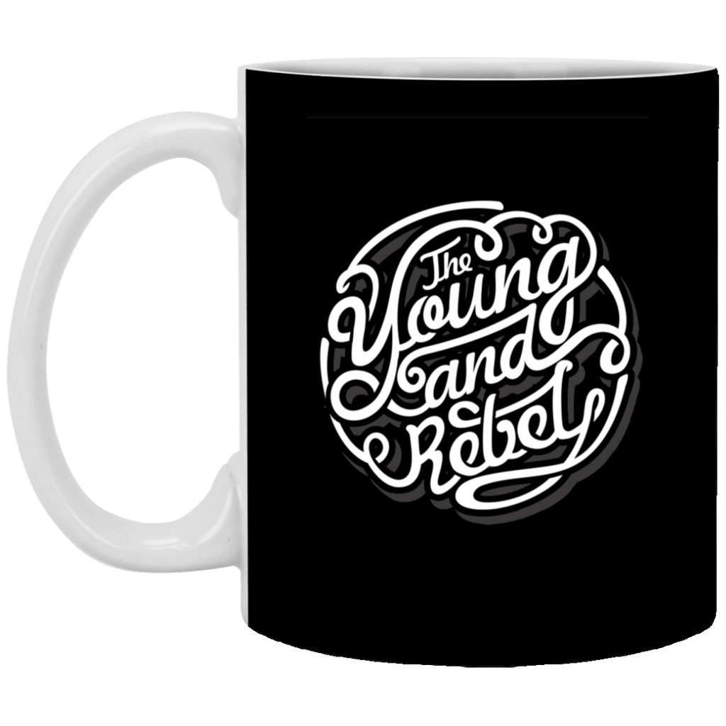 Mug coloré avec logo "The young and rebel" - motiVale Design