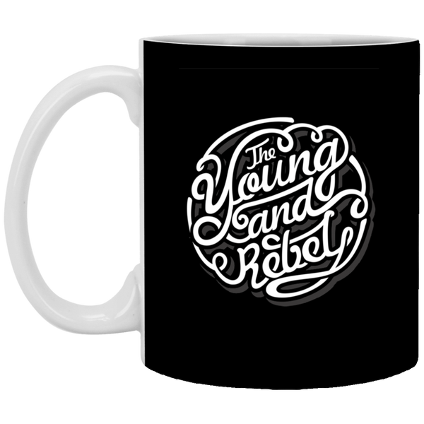 Mug coloré avec logo "The young and rebel" - motiVale Design