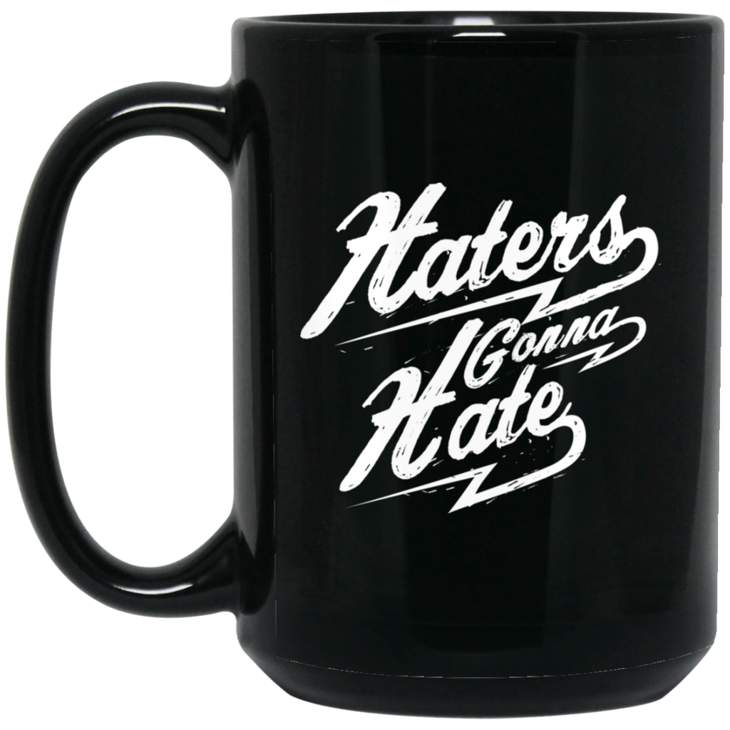 Mug noir élégant "Hatters gonna hates" - motiVale Design