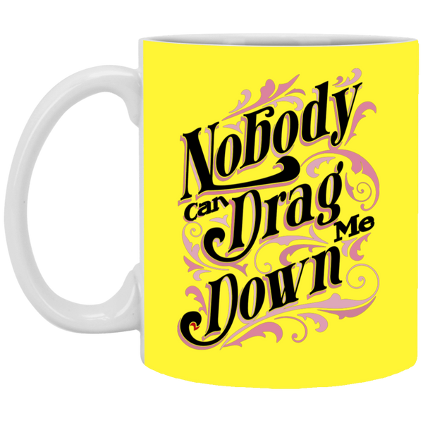 Mug avec logo "Nobody can drag me down" - motiVale Design