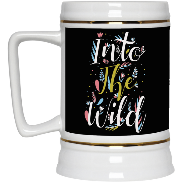 Chope à bière avec logo original "into the wild" - motiVale Design