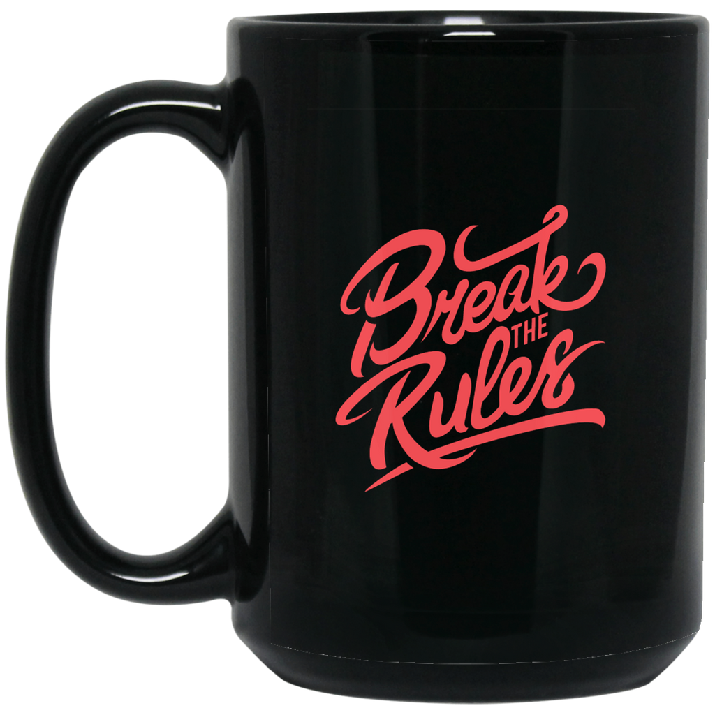 Mug noir élégant "Brake the rules" - motiVale Design