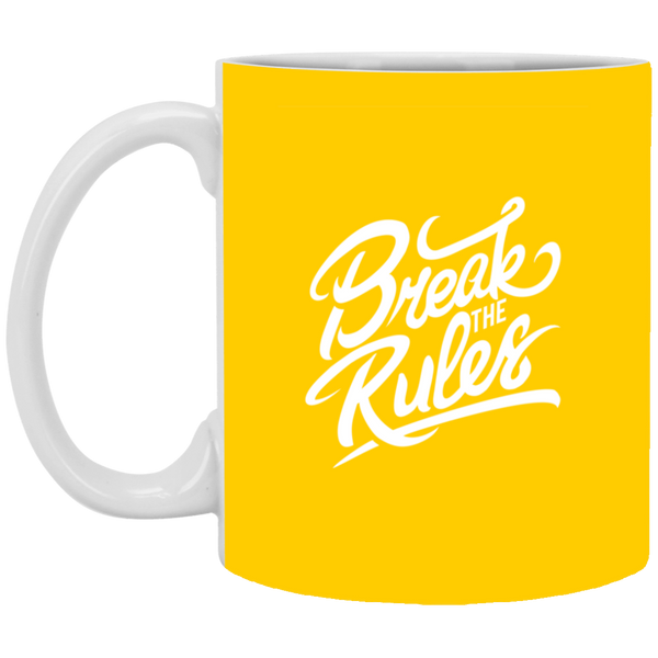 Mug coloré avec logo "Brake the rules" - motiVale Design