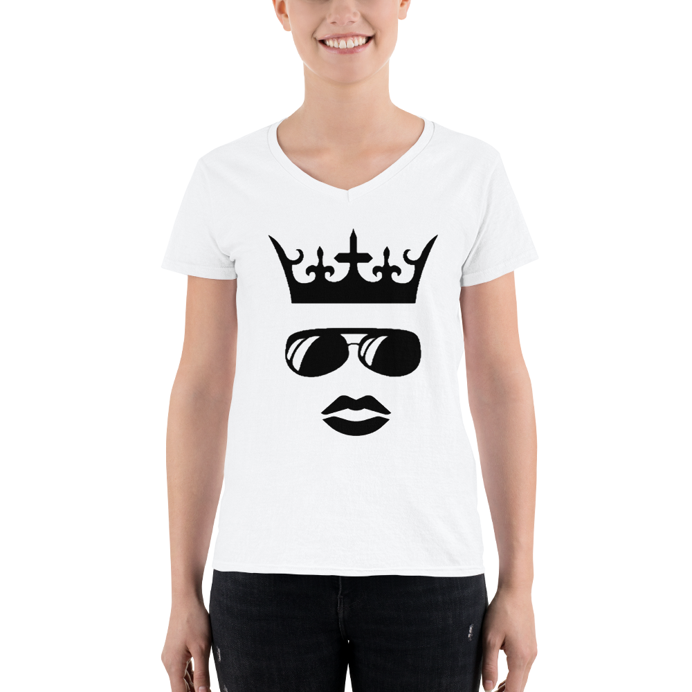 T- SHIRT col en V Casual Stylé Femme - motiVale Design