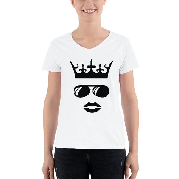 T- SHIRT col en V Casual Stylé Femme - motiVale Design