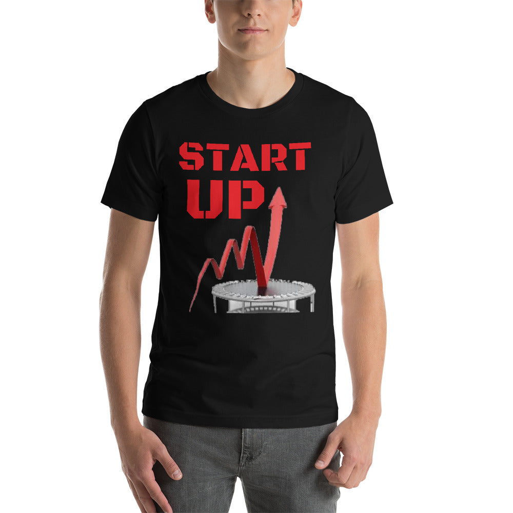 T-shirt unisexe à manches courtes avec logo  Start up - motiVale Design
